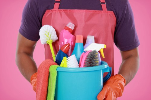 Professional cleaners handling kitchen and bathroom cleaning in W1J
