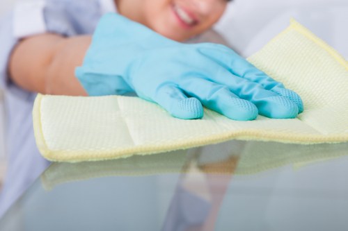 Commercial post-construction cleaning in a W1J office space