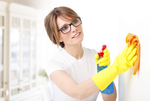 Cleaning upholstered chairs in a central London property