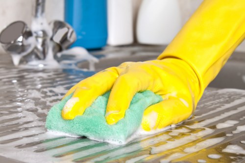 Office reception cleaning in a premium W1J building